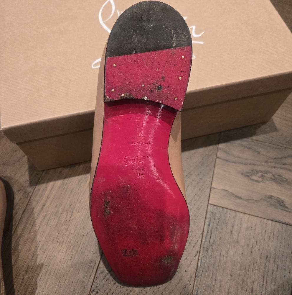 Mens Louboutin Slide/loafer Cream Color W Chain Across The Top Hp🔥🔥🔥 - Picture 5 of 7